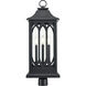 Mallorey 3 Light 28.89 inch Powder Coated Black Outdoor Post Lantern